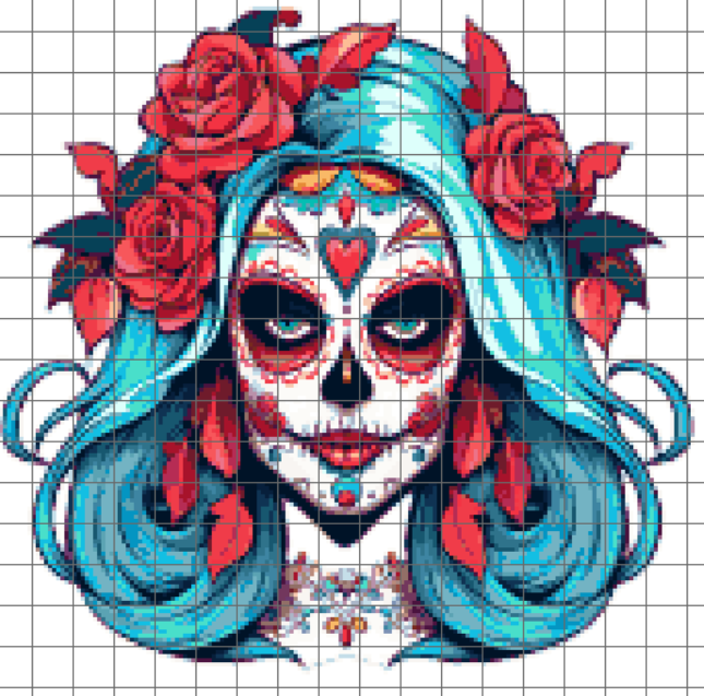 Day of the Dead Cross Stitch Pattern