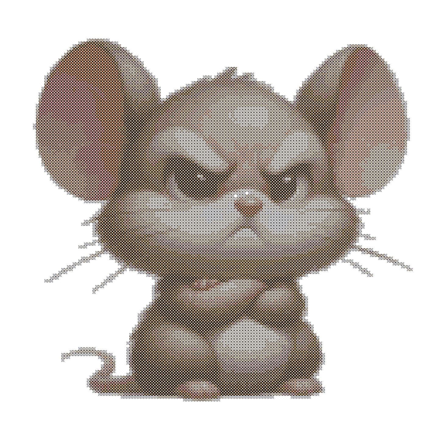 Angry Mouse Cross Stitch Pattern