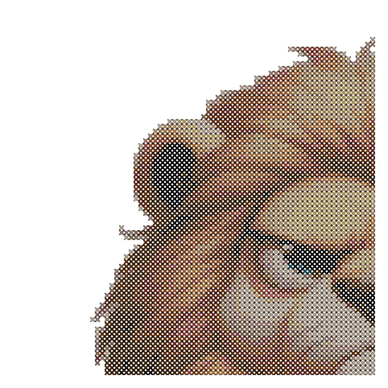 Angry Lion Cross Stitch Pattern