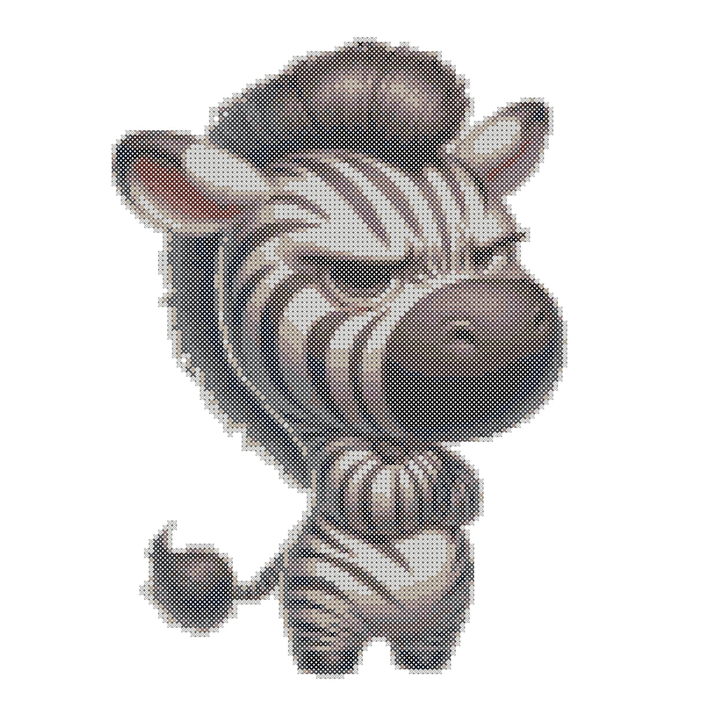 Angry Zebra Cross Stitch Pattern