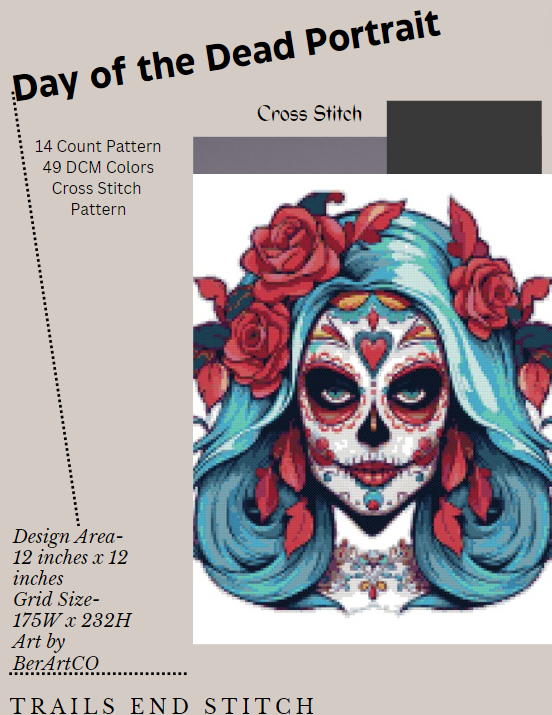 Day of the Dead Cross Stitch Pattern