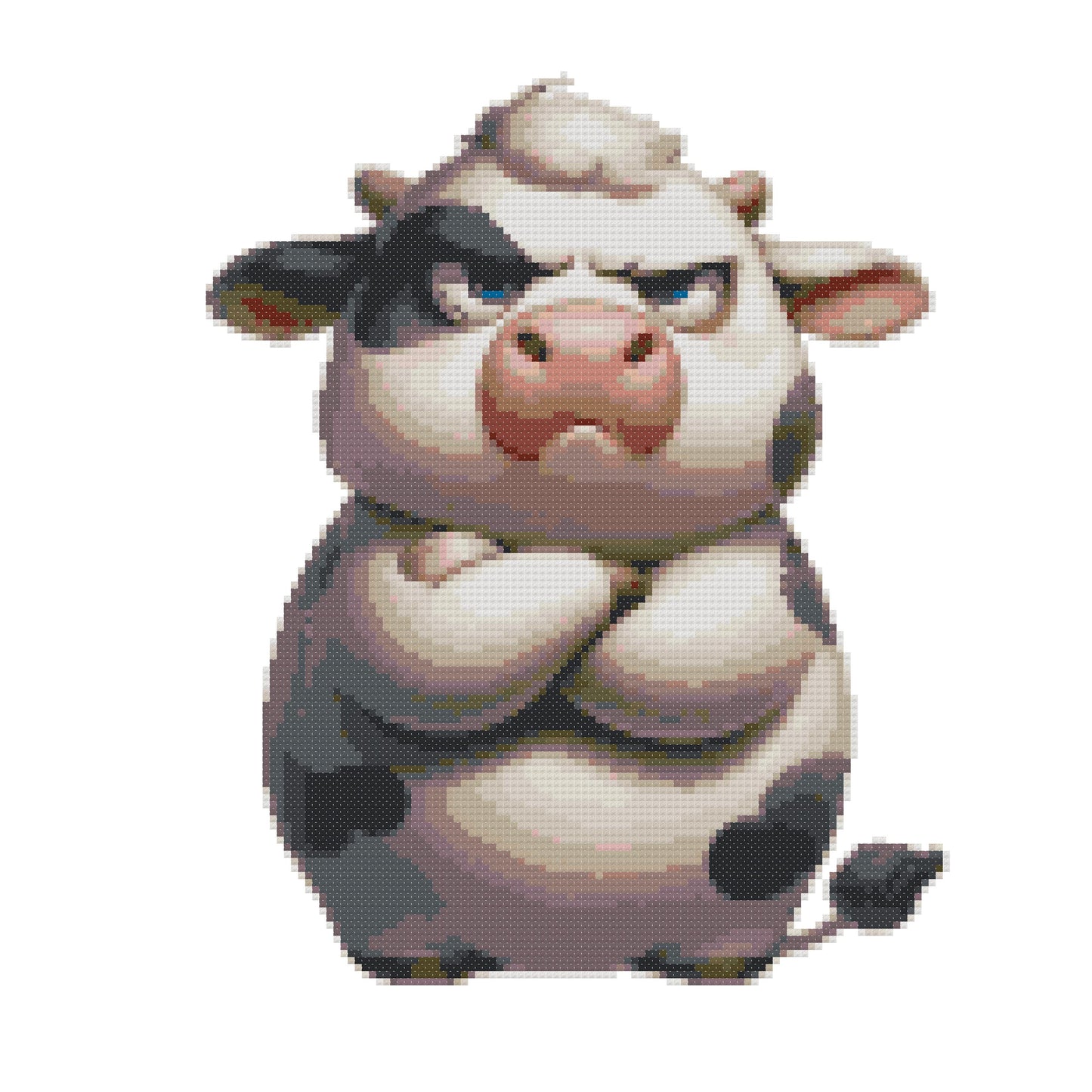 Angry Cow Cross Stitch Pattern