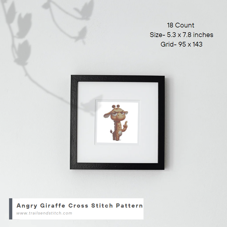 Angry Giraffe Cross Stitch Pattern