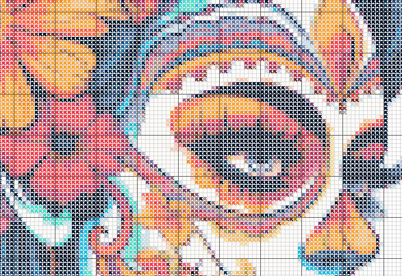 Beach Blue Day of the Dead Cross Stitch Pattern