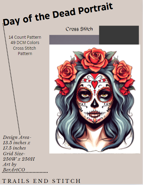 Day of the Dead Cross Stitch Pattern