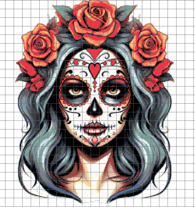 Day of the Dead Cross Stitch Pattern