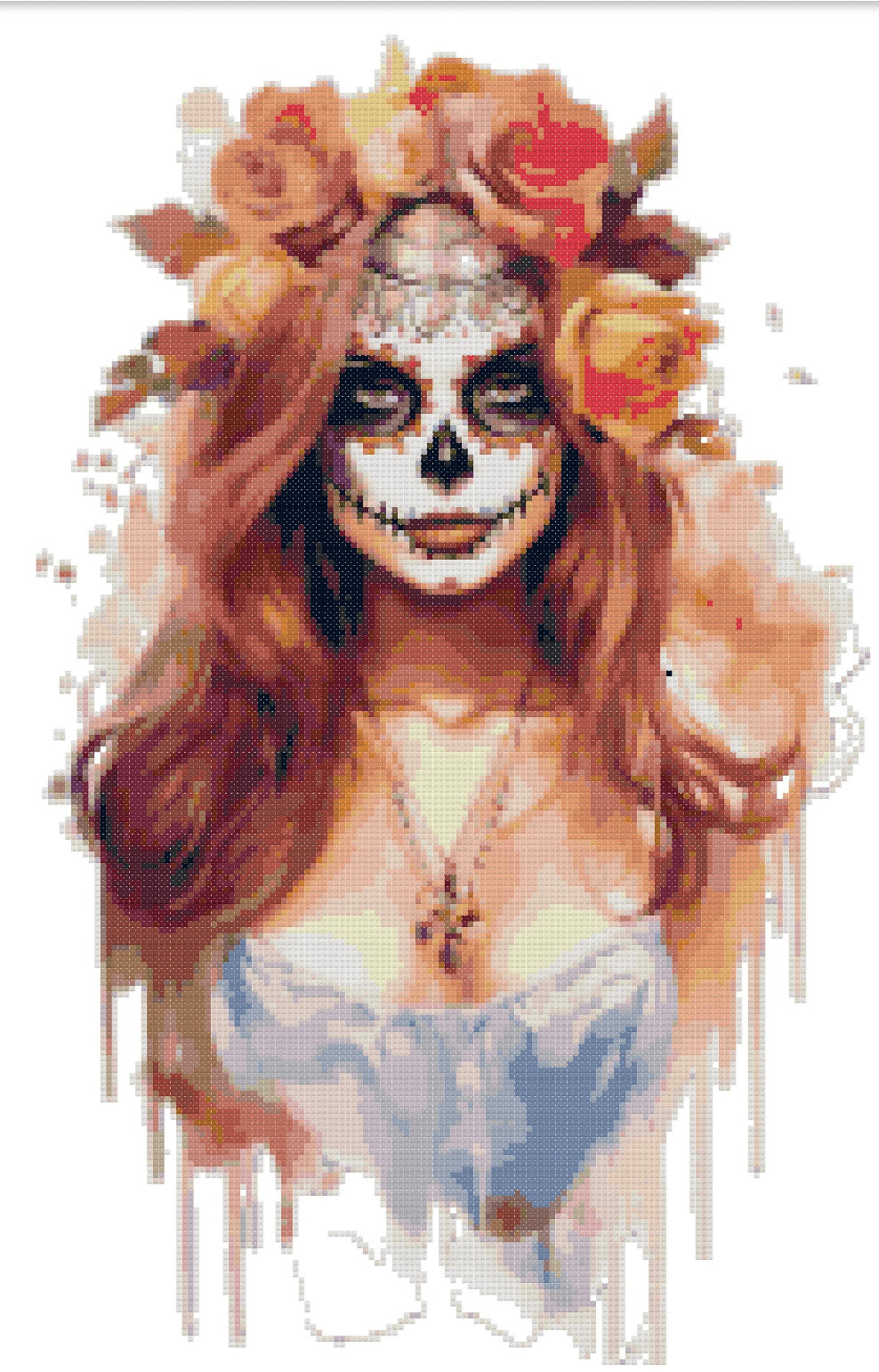 Day of the Dead Bride Cross Stitch Pattern