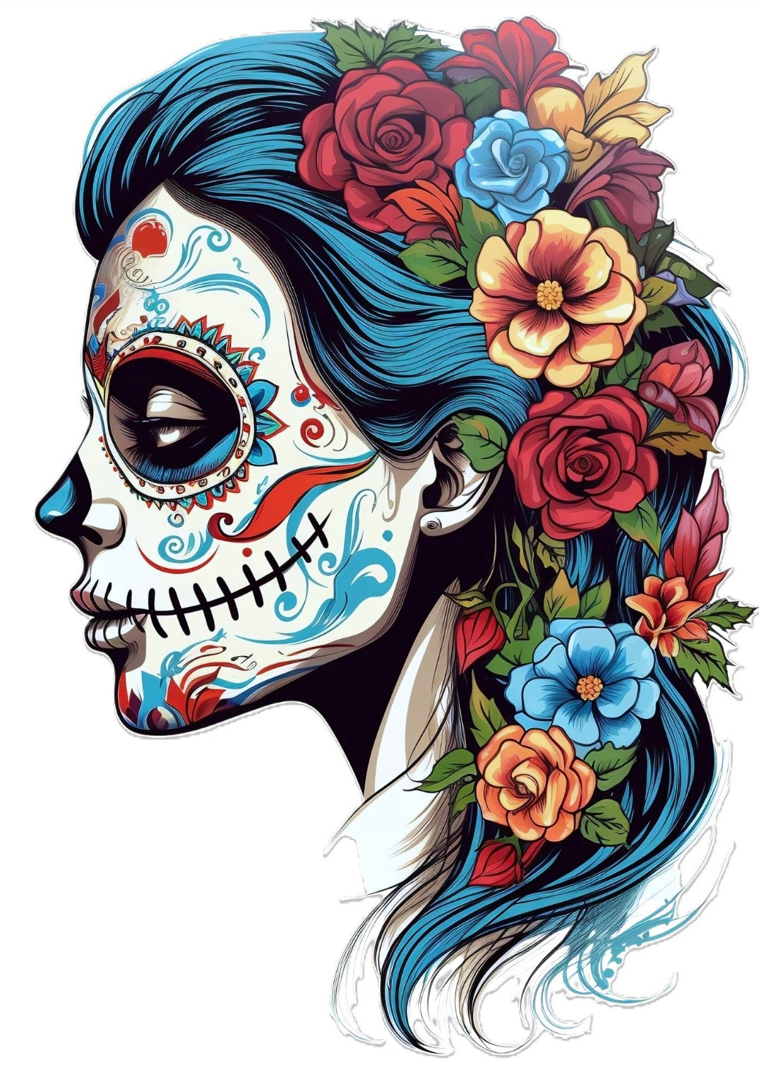 Day of the Dead Portrait Cross Stitch Pattern