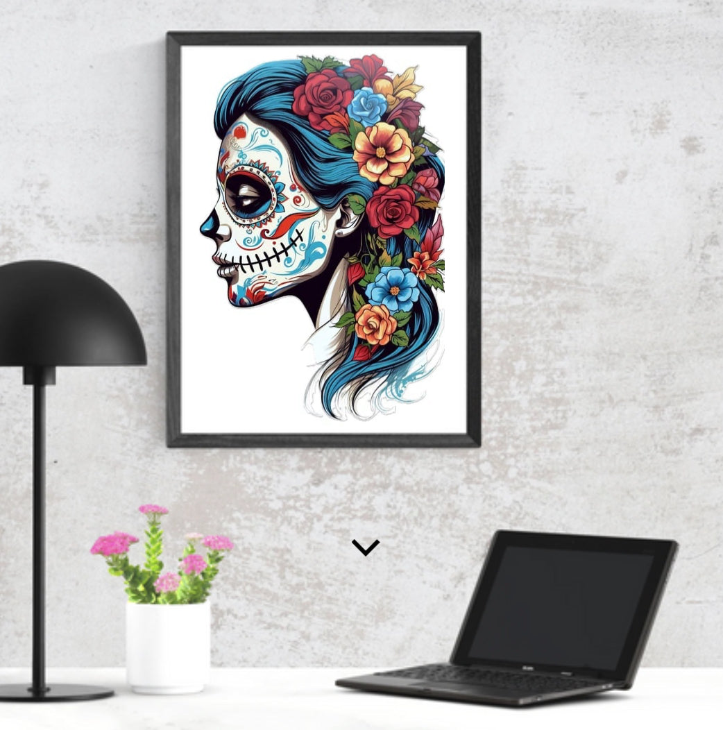 Day of the Dead Portrait Cross Stitch Pattern